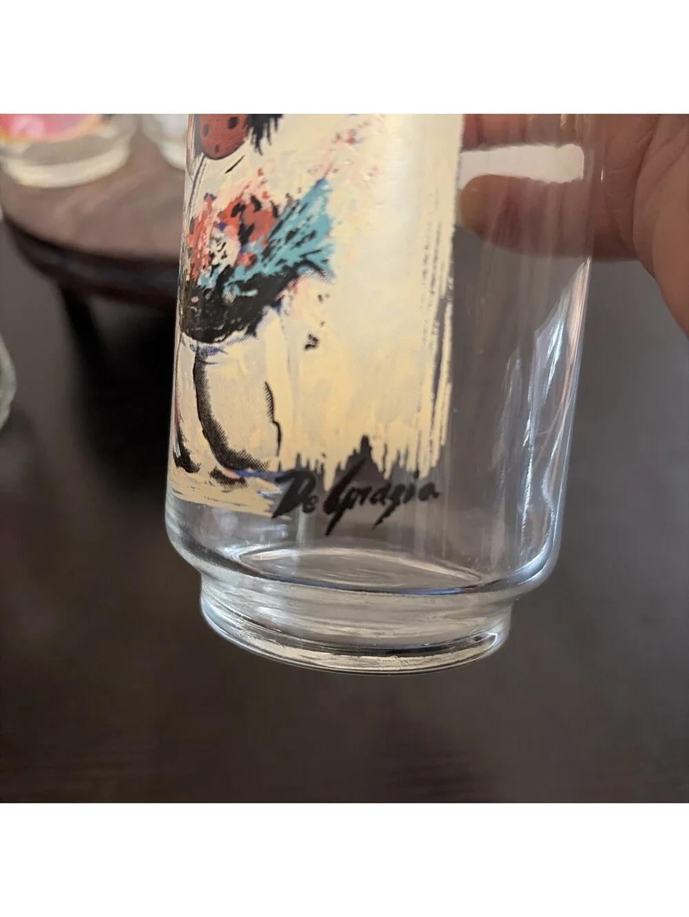 5 Ted DeGrazia Vtg Drinking Glasses Native American Indian Children